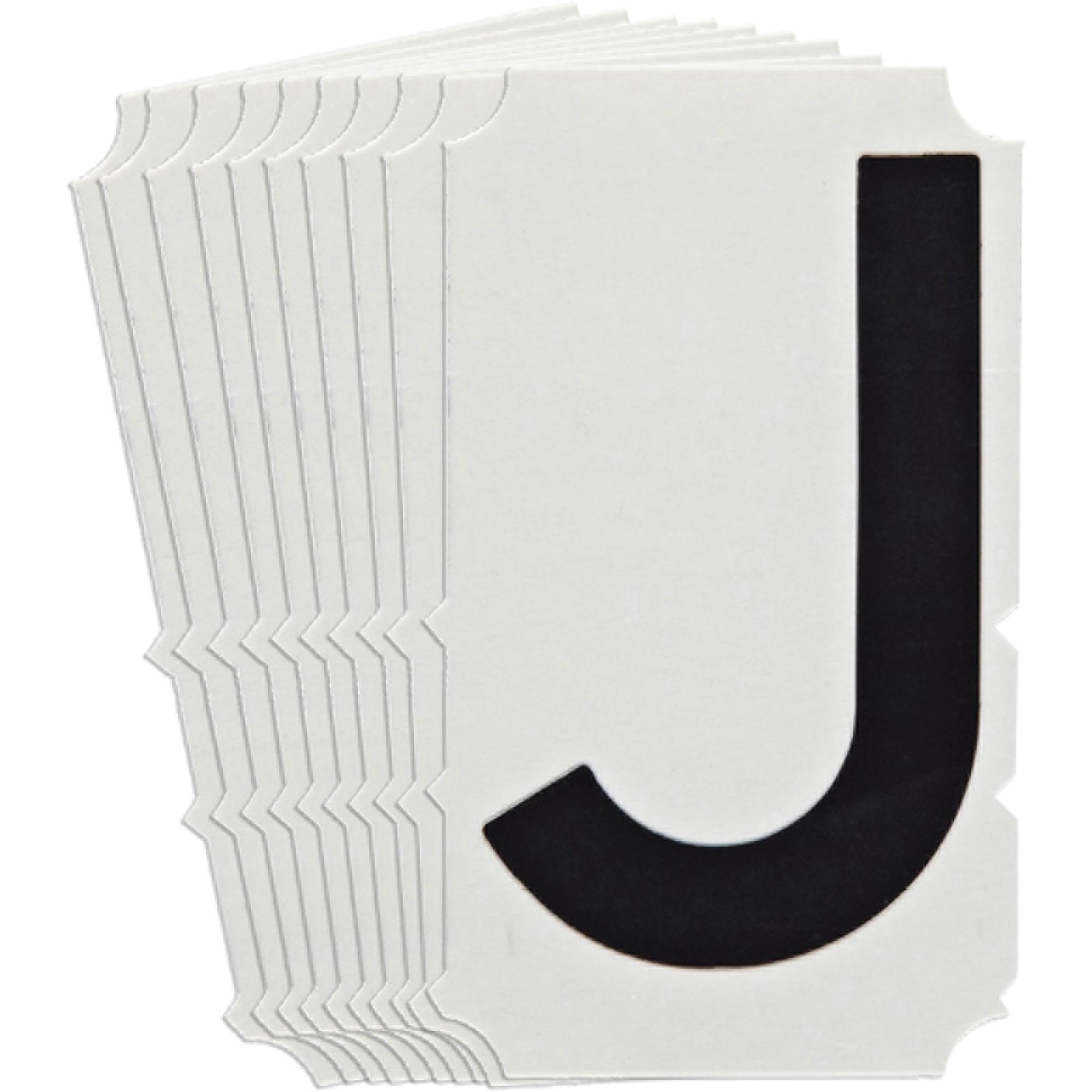 Étiquettes de lettres et chiffres gothiques individuels Quick-AlignMD, J, 3" h, Noir