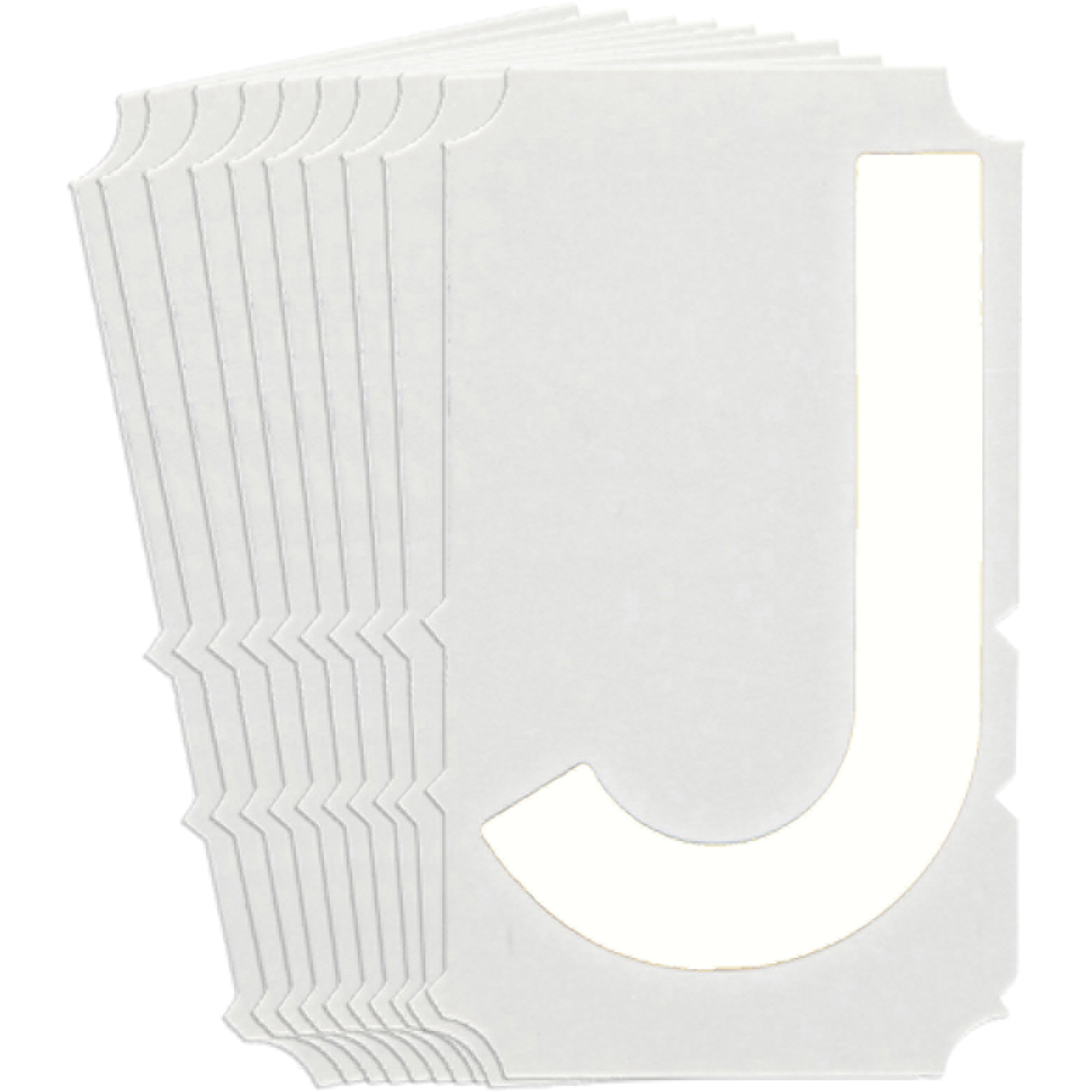 Étiquettes de lettres et chiffres gothiques individuels Quick-AlignMD, J, 6" h, Blanc