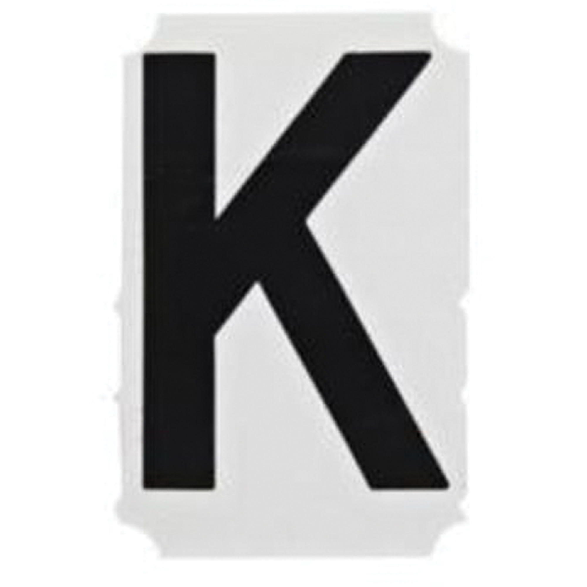 Étiquettes de lettres et chiffres gothiques individuels Quick-AlignMD, K, 1" h, Noir