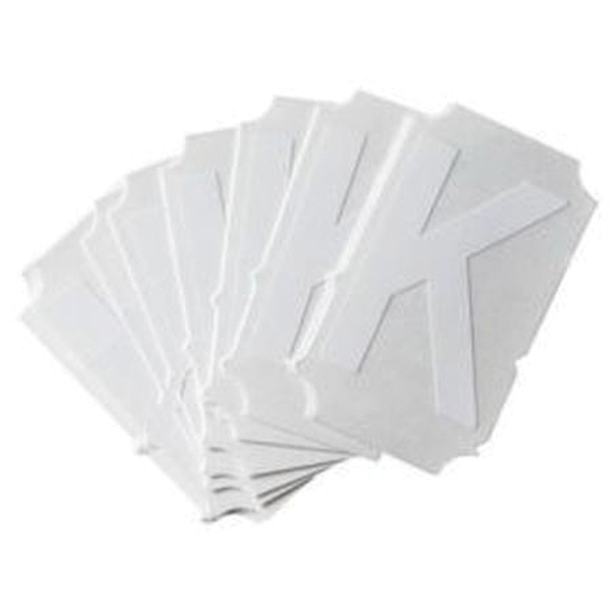 Étiquettes de lettres et chiffres gothiques individuels Quick-AlignMD, K, 2" h, Blanc