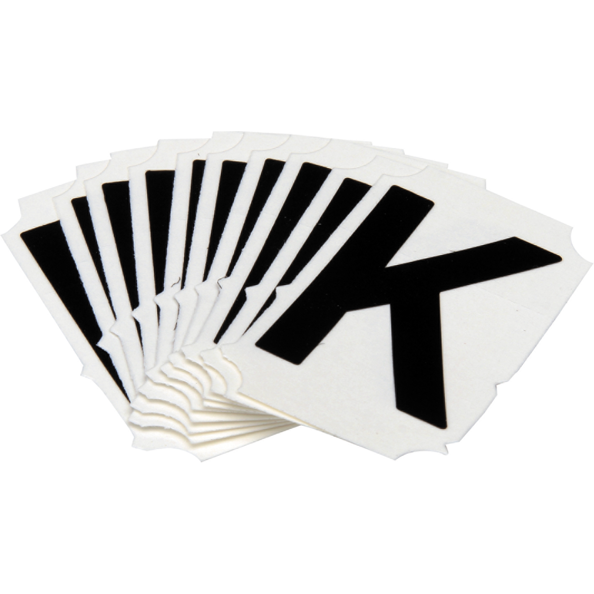 Étiquettes de lettres et chiffres gothiques individuels Quick-AlignMD, K, 2" h, Noir