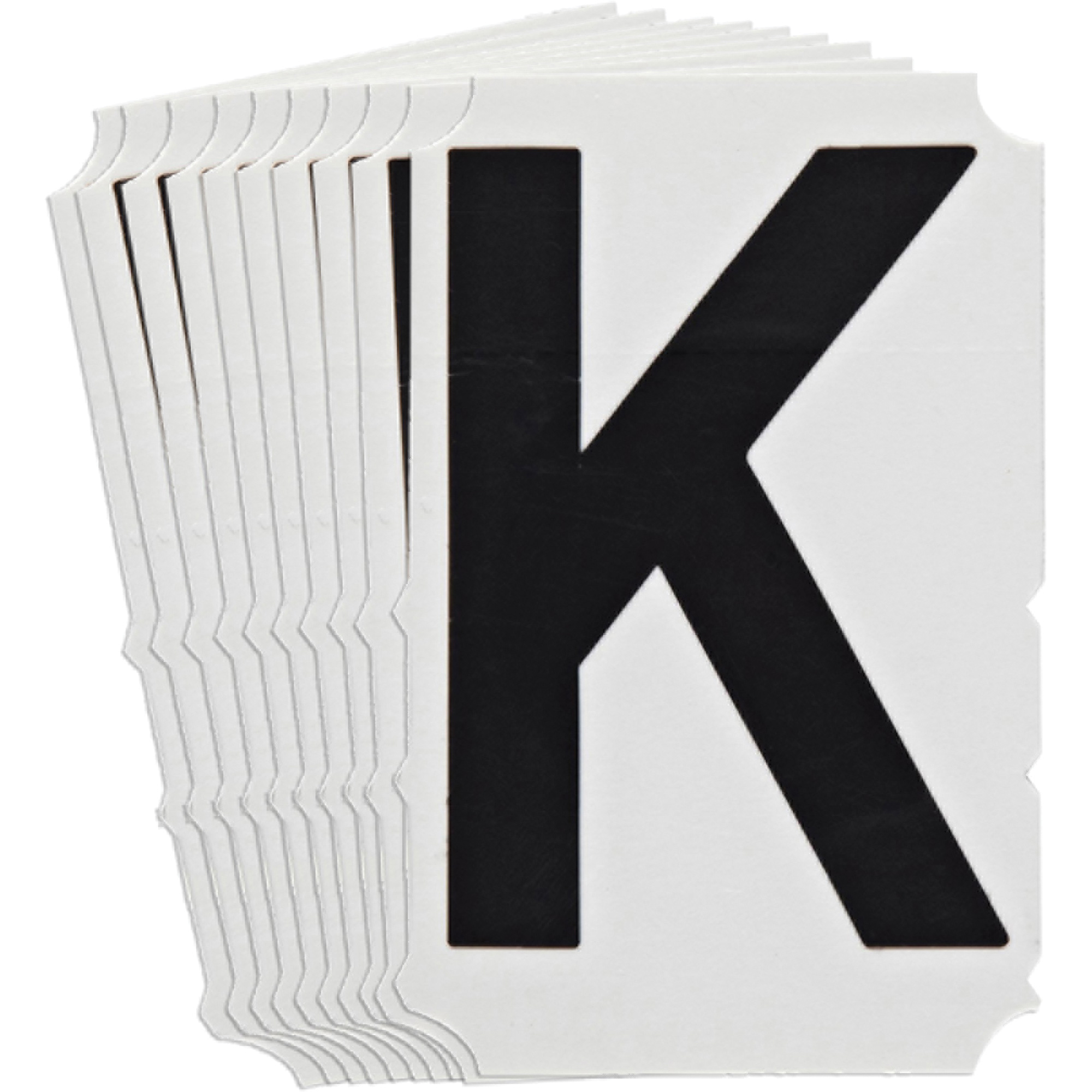 Étiquettes de lettres et chiffres gothiques individuels Quick-AlignMD, K, 3" h, Noir