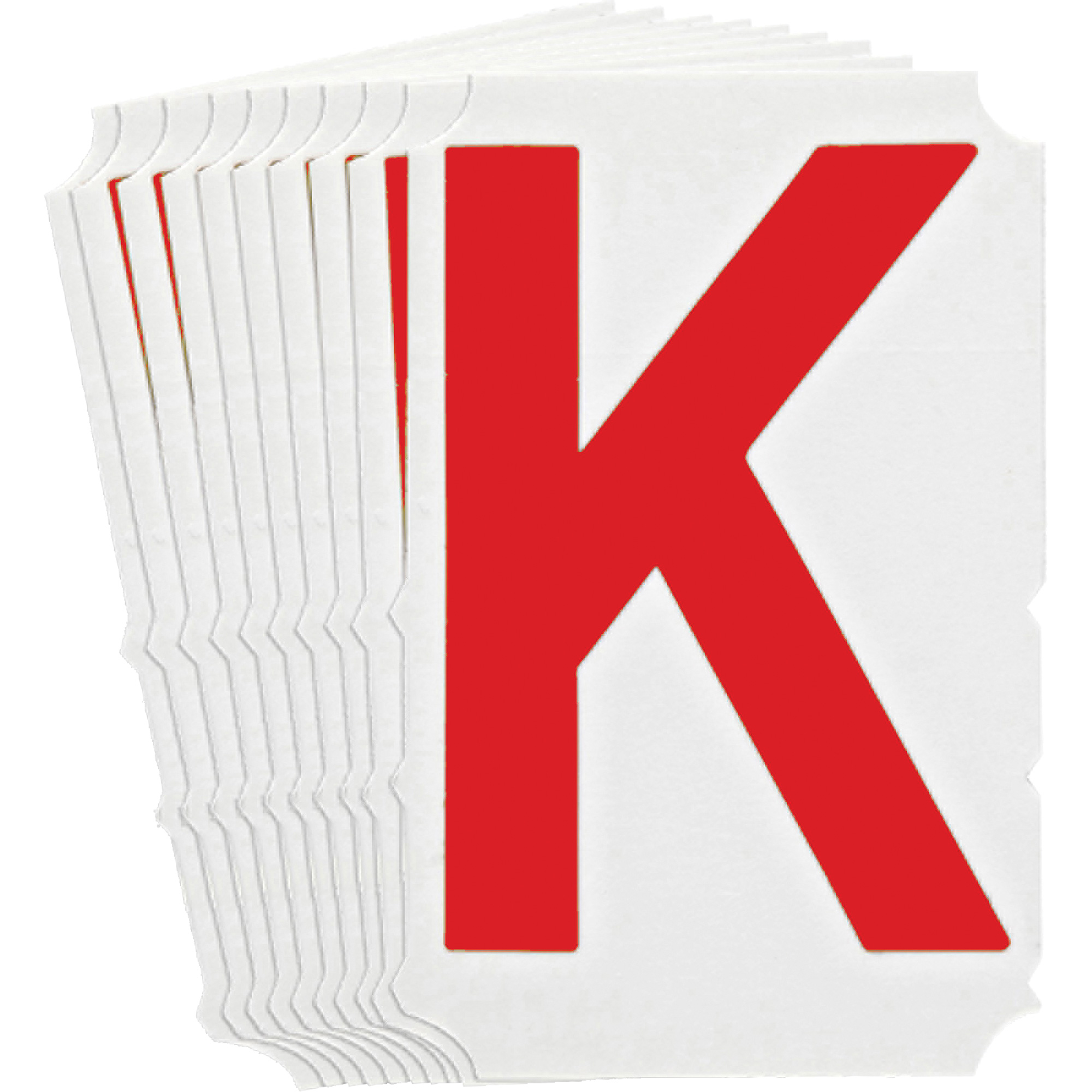 Étiquettes de lettres et chiffres gothiques individuels Quick-AlignMD, K, 4" h, Rouge