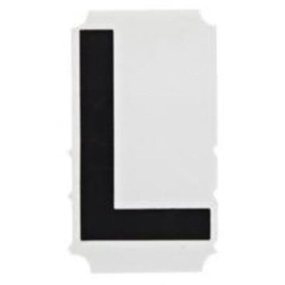 Étiquettes de lettres et chiffres gothiques individuels Quick-AlignMD, L, 1" h, Noir
