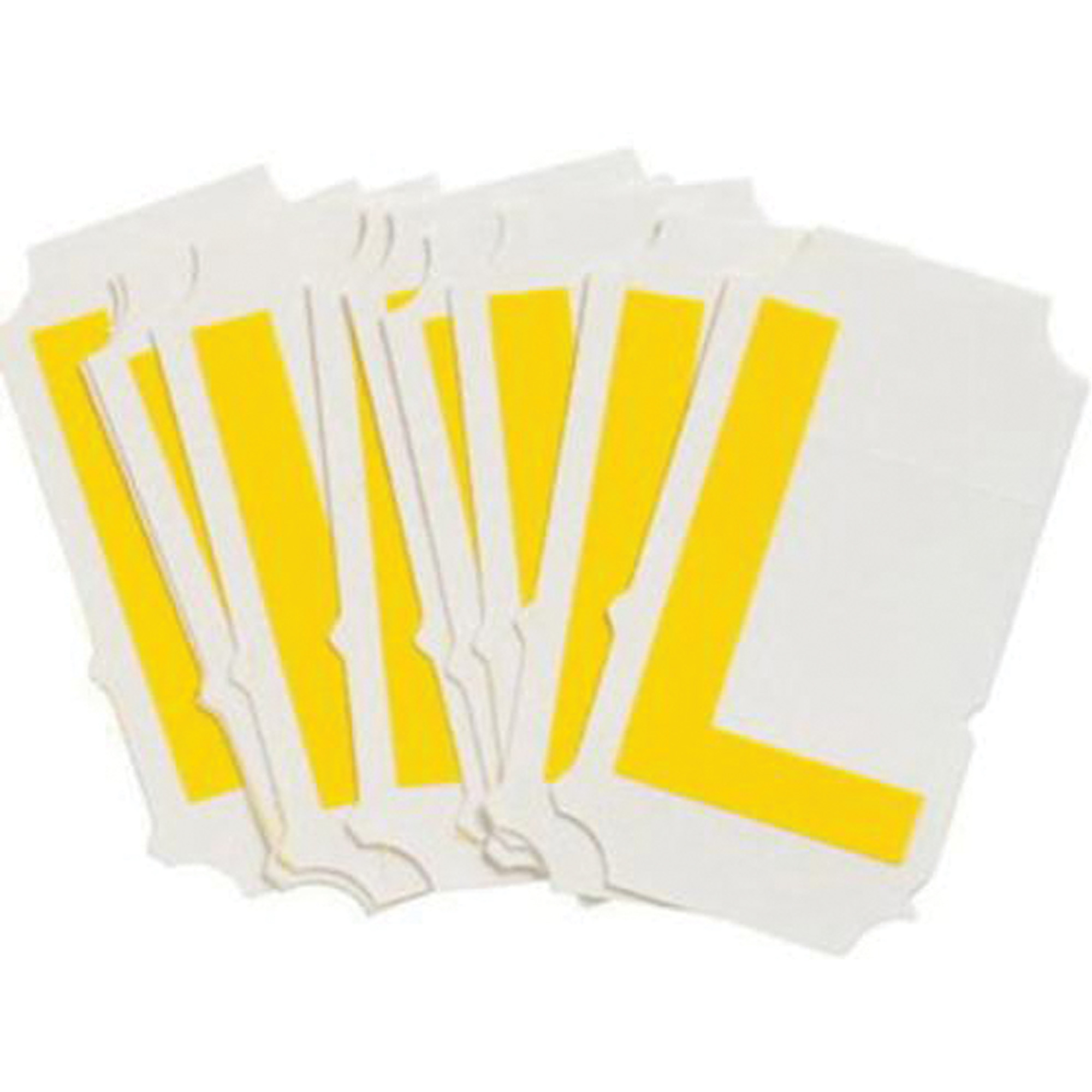 Étiquettes de lettres et chiffres gothiques individuels Quick-AlignMD, L, 2" h, Jaune