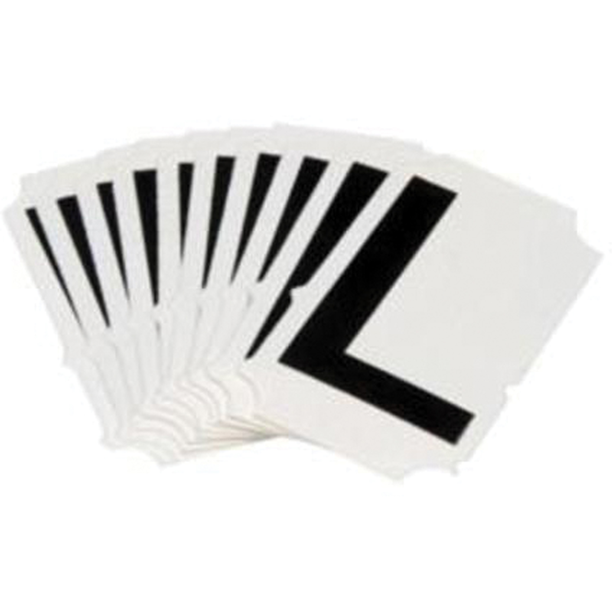 Étiquettes de lettres et chiffres gothiques individuels Quick-AlignMD, L, 2" h, Noir
