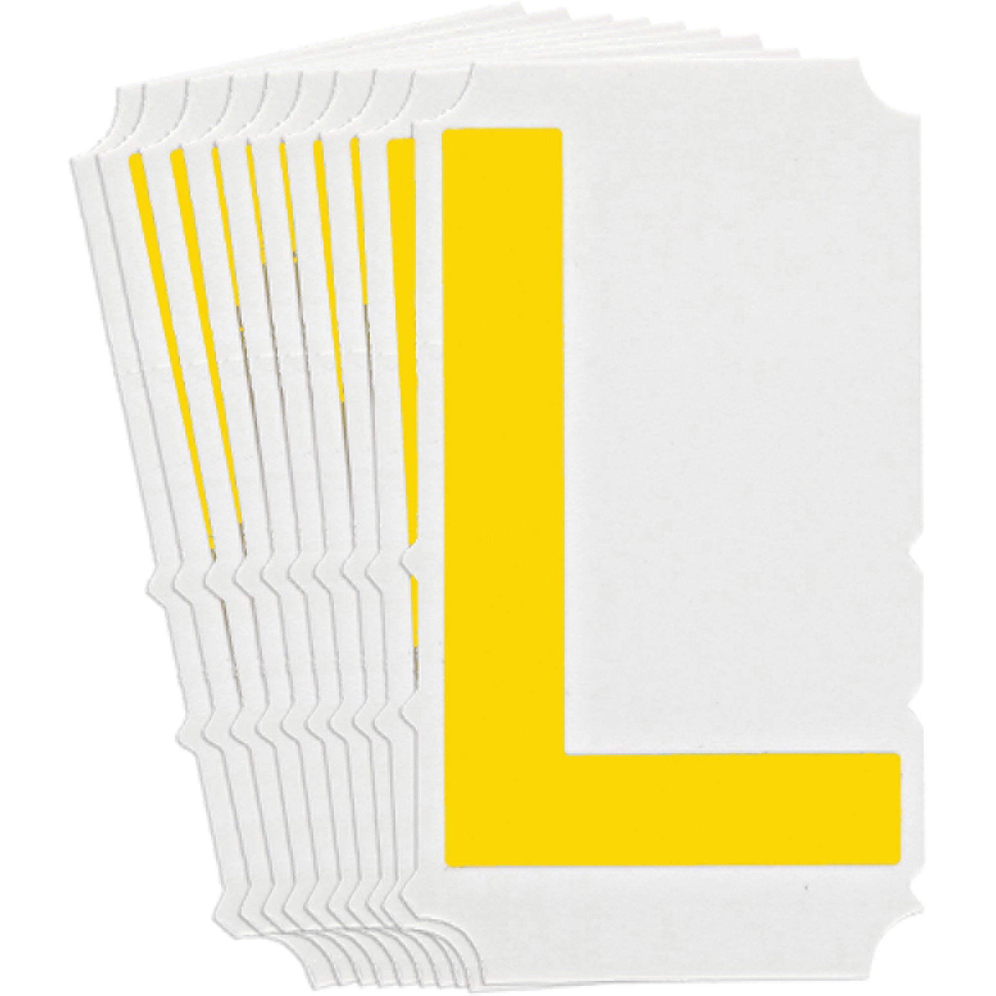 Étiquettes de lettres et chiffres gothiques individuels Quick-AlignMD, L, 3" h, Jaune