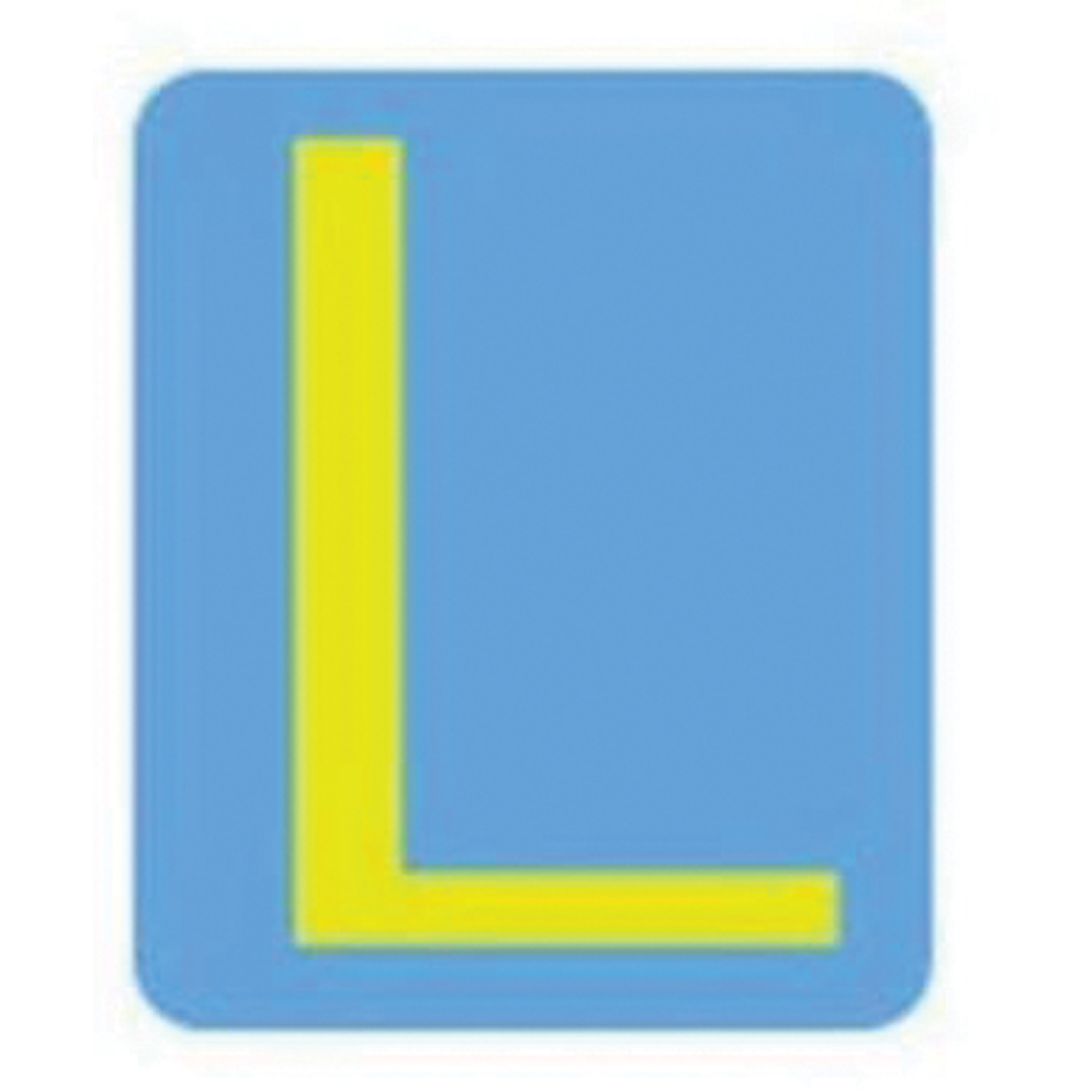 Étiquettes de lettres et chiffres gothiques individuels Quick-AlignMD, L, 4" h, Jaune