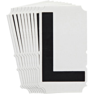 Étiquettes de lettres et chiffres gothiques individuels Quick-AlignMD, L, 4" h, Noir
