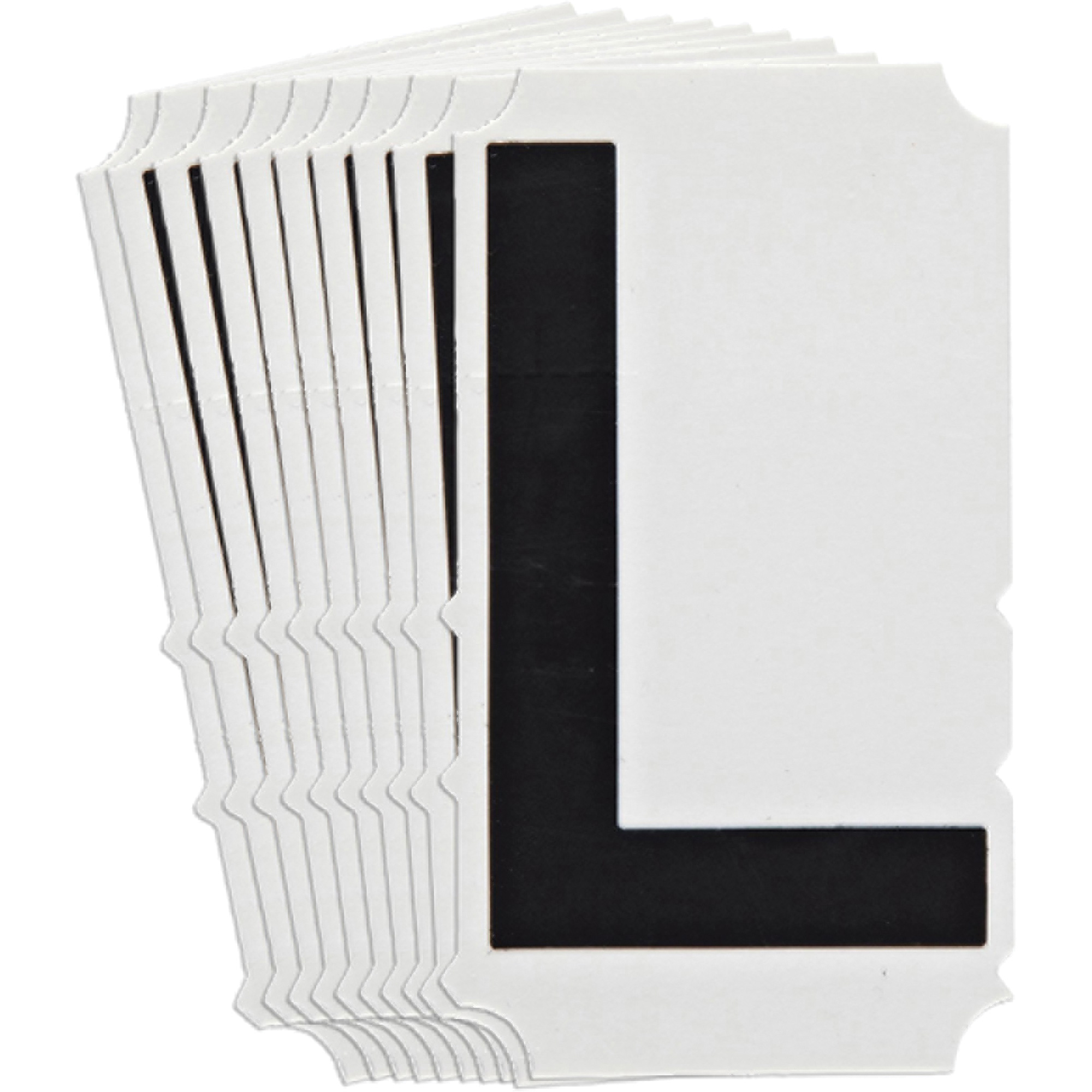 Étiquettes de lettres et chiffres gothiques individuels Quick-AlignMD, L, 4" h, Noir