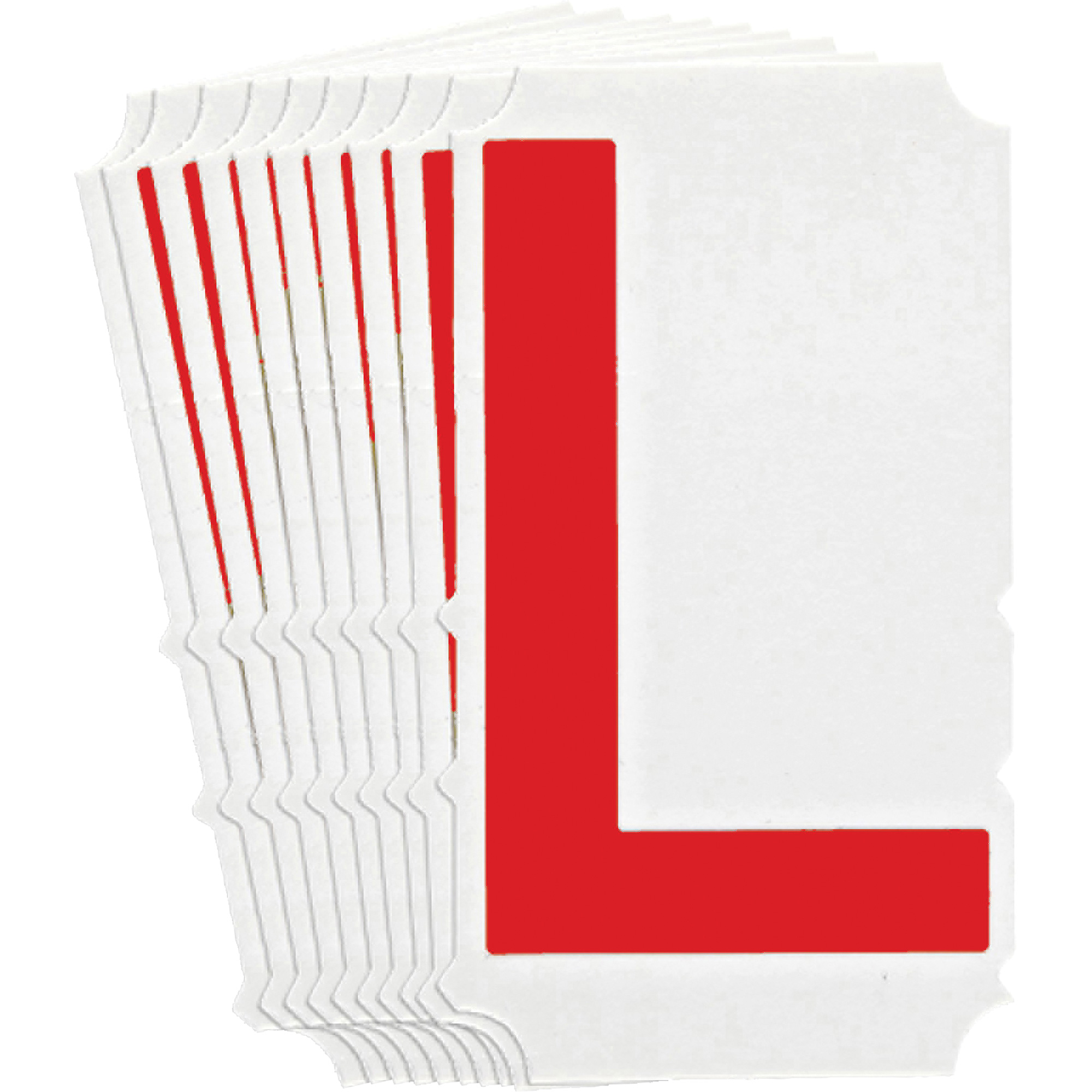 Étiquettes de lettres et chiffres gothiques individuels Quick-AlignMD, L, 4" h, Rouge