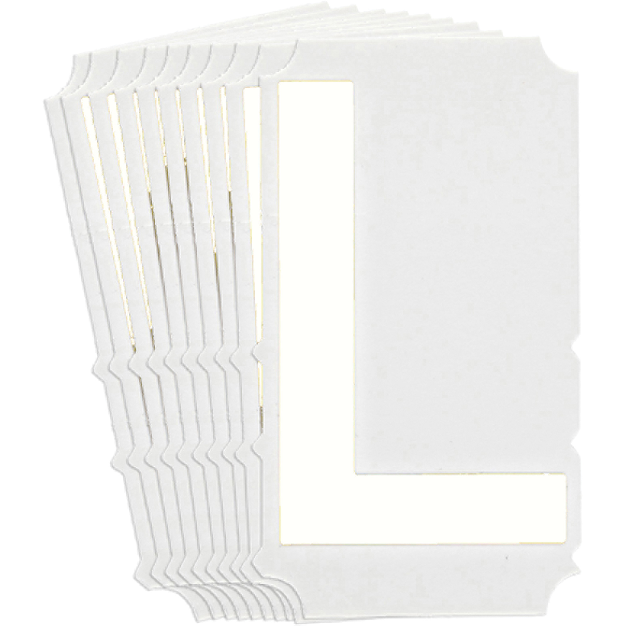 Étiquettes de lettres et chiffres gothiques individuels Quick-AlignMD, L, 6" h, Blanc