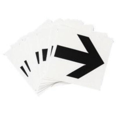 Étiquettes de lettres et chiffres gothiques individuels Quick-AlignMD, Symbole de flèche, 1" h, Noir