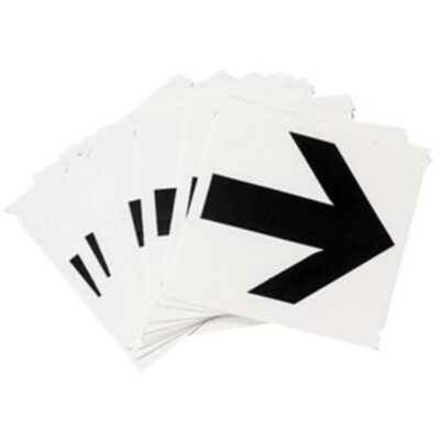 Étiquettes de lettres et chiffres gothiques individuels Quick-AlignMD, Symbole de flèche, 2" h, Noir