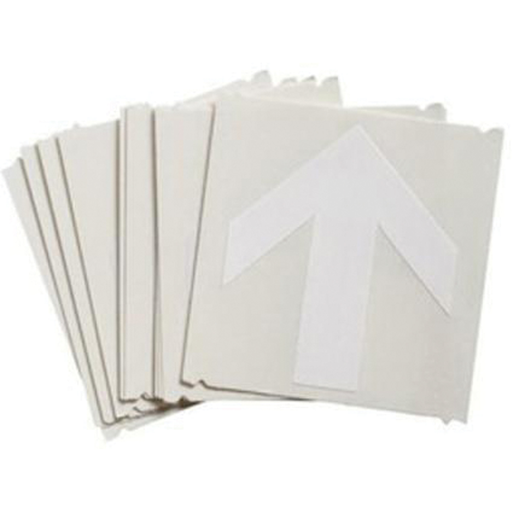 Étiquettes de lettres et chiffres gothiques individuels Quick-AlignMD, Symbole de flèche, 3" h, Blanc
