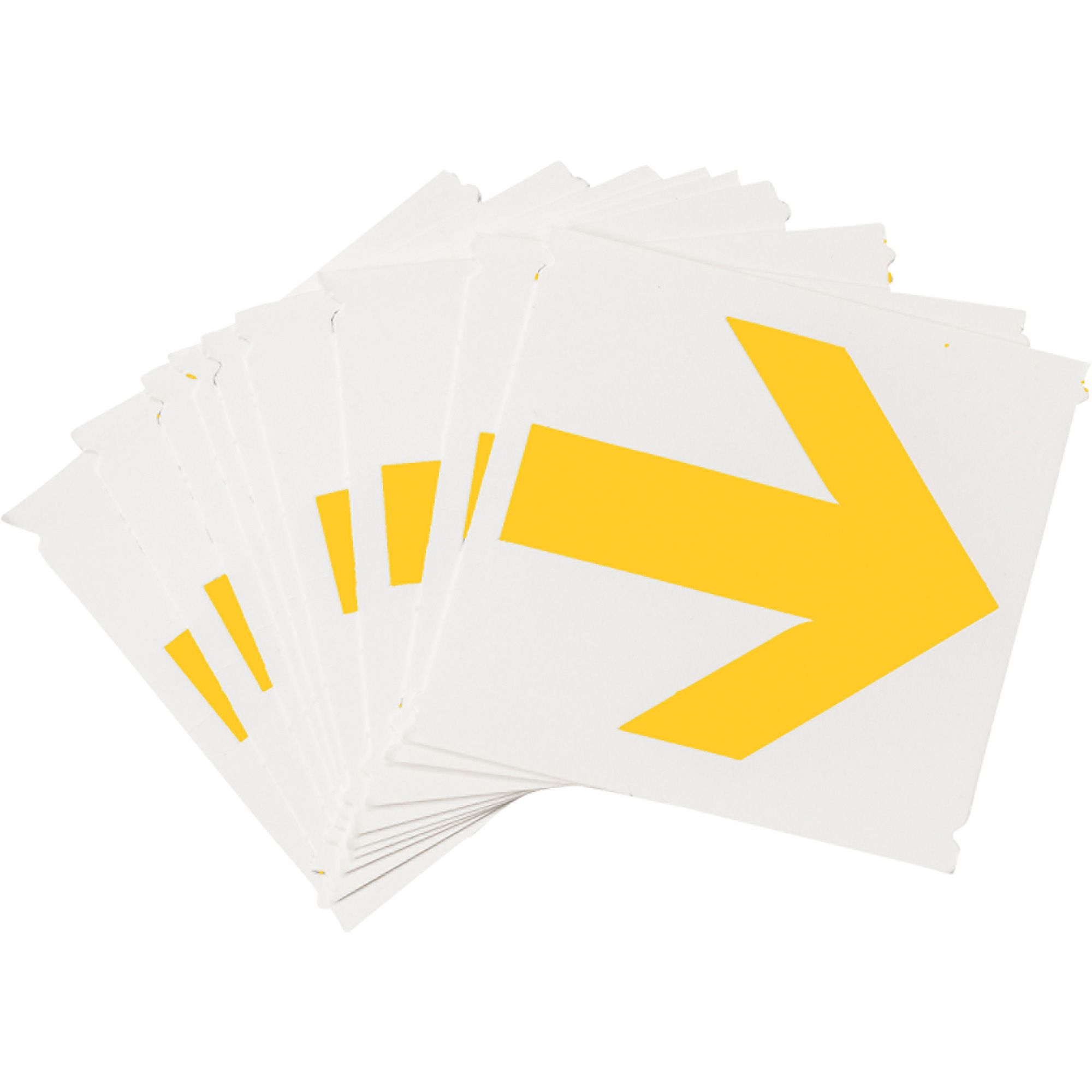 Étiquettes de lettres et chiffres gothiques individuels Quick-AlignMD, Symbole de flèche, 3" h, Jaune