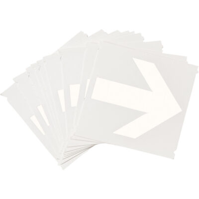 Étiquettes de lettres et chiffres gothiques individuels Quick-AlignMD, Symbole de flèche, 4" h, Blanc
