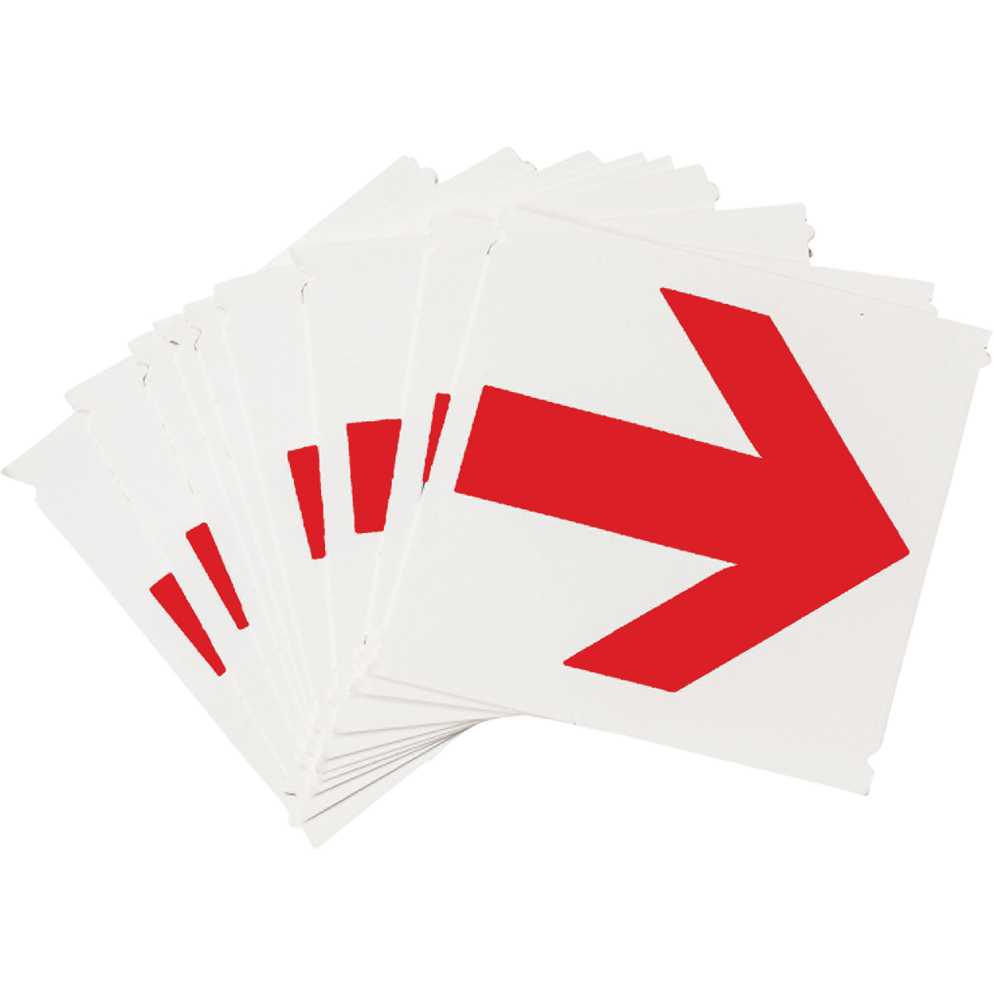 Étiquettes de lettres et chiffres gothiques individuels Quick-AlignMD, Symbole de flèche, 4" h, Rouge