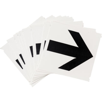 Étiquettes de lettres et chiffres gothiques individuels Quick-AlignMD, Symbole de flèche, 6" h, Noir