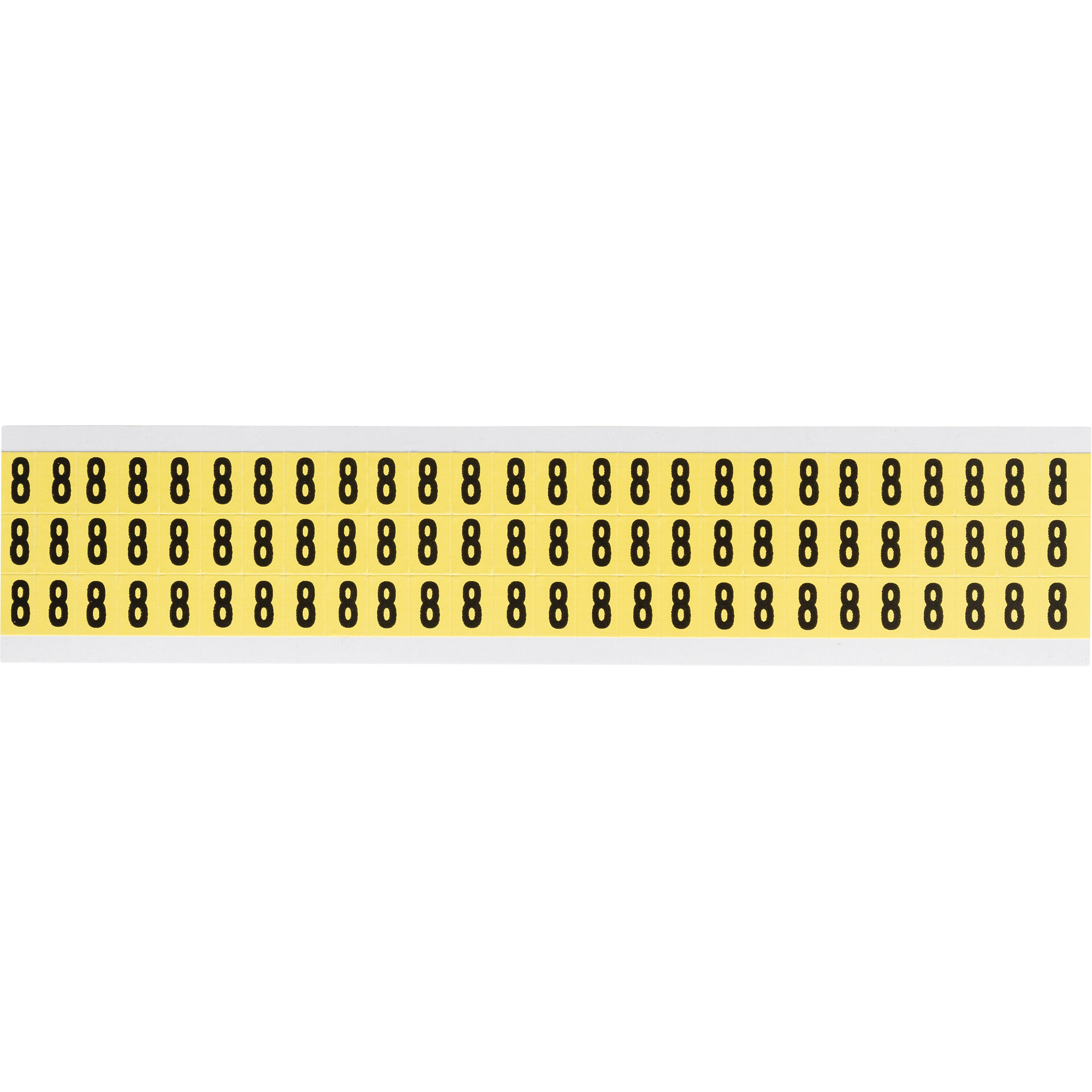 Étiquettes de lettres et chiffres individuels, 9, 5/8" h, Noir sur jaune