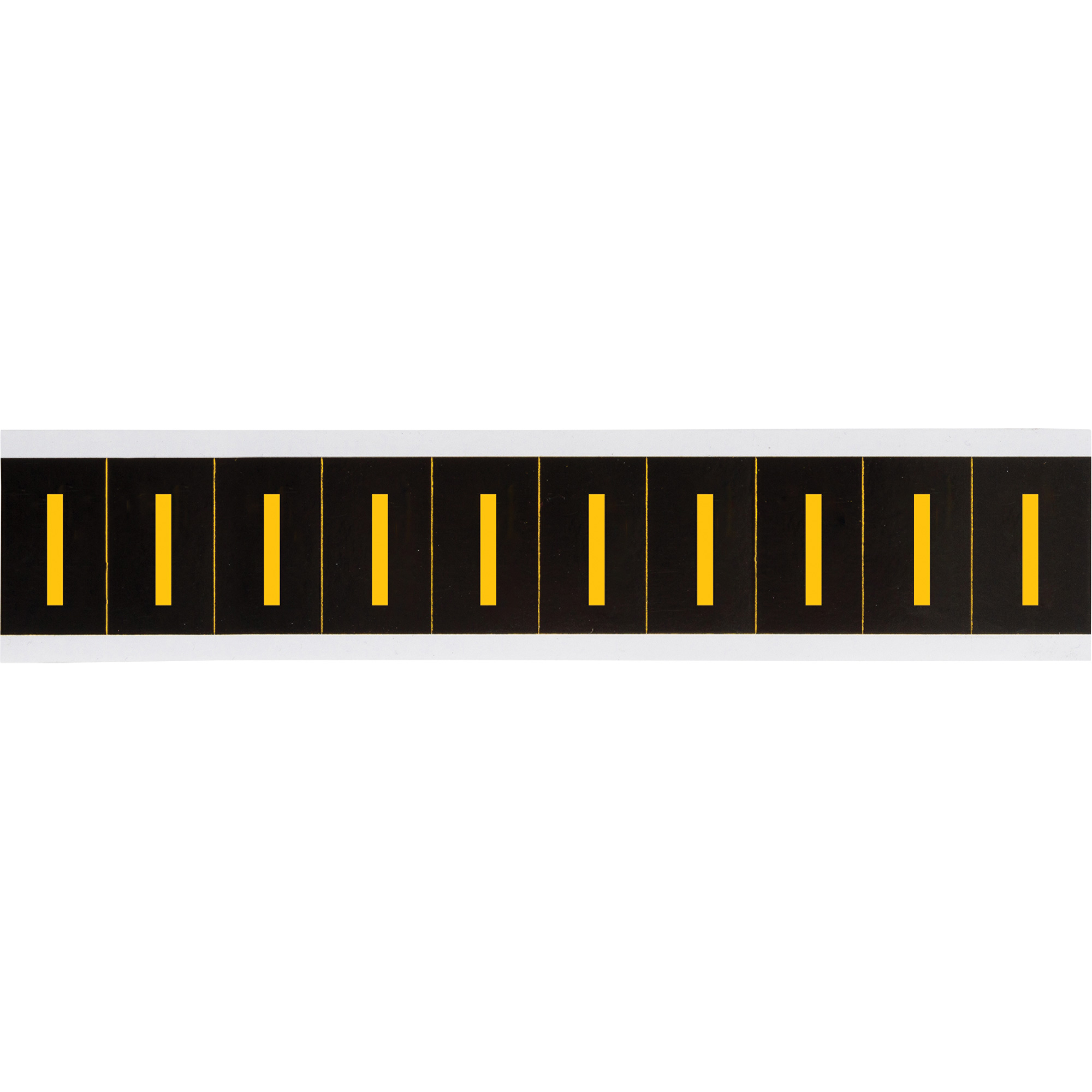 Étiquettes de lettres et chiffres individuels, I, 2" h, Jaune sur noir