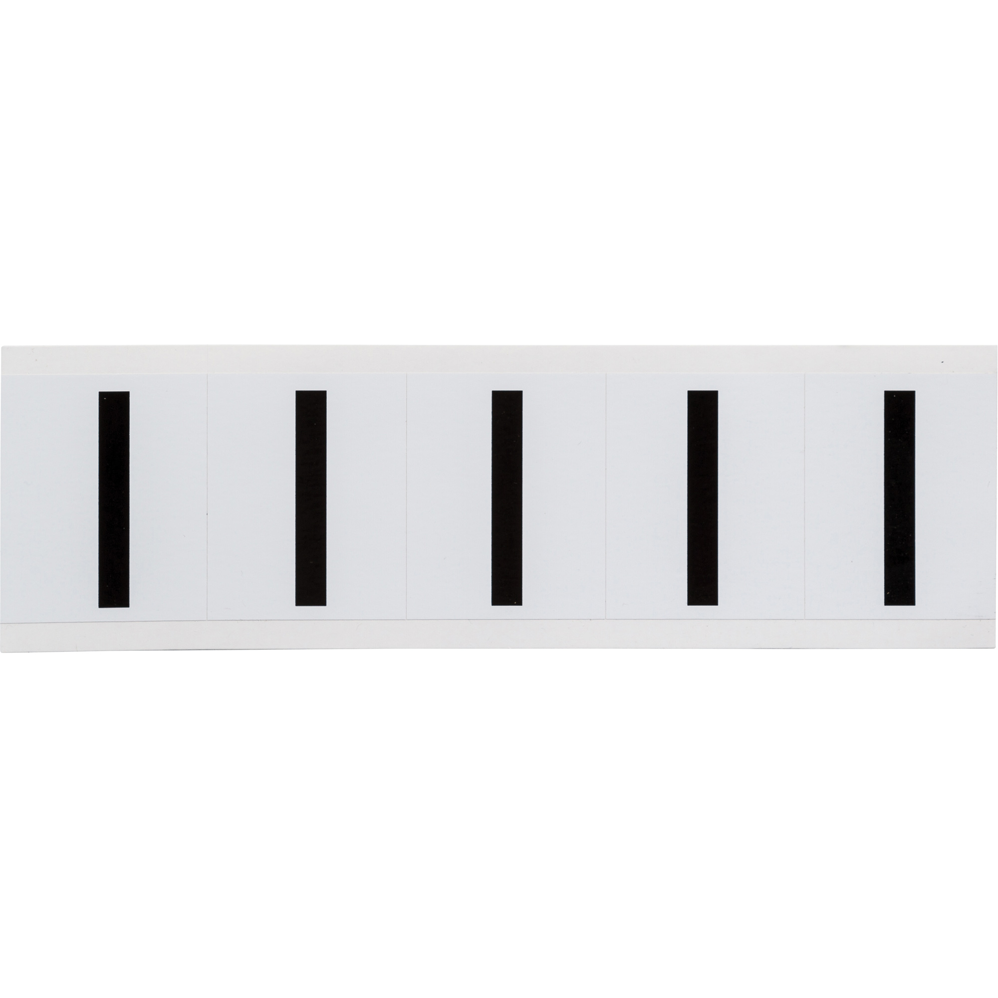 Étiquettes de lettres et chiffres individuels, I, 2" h, Noir sur blanc