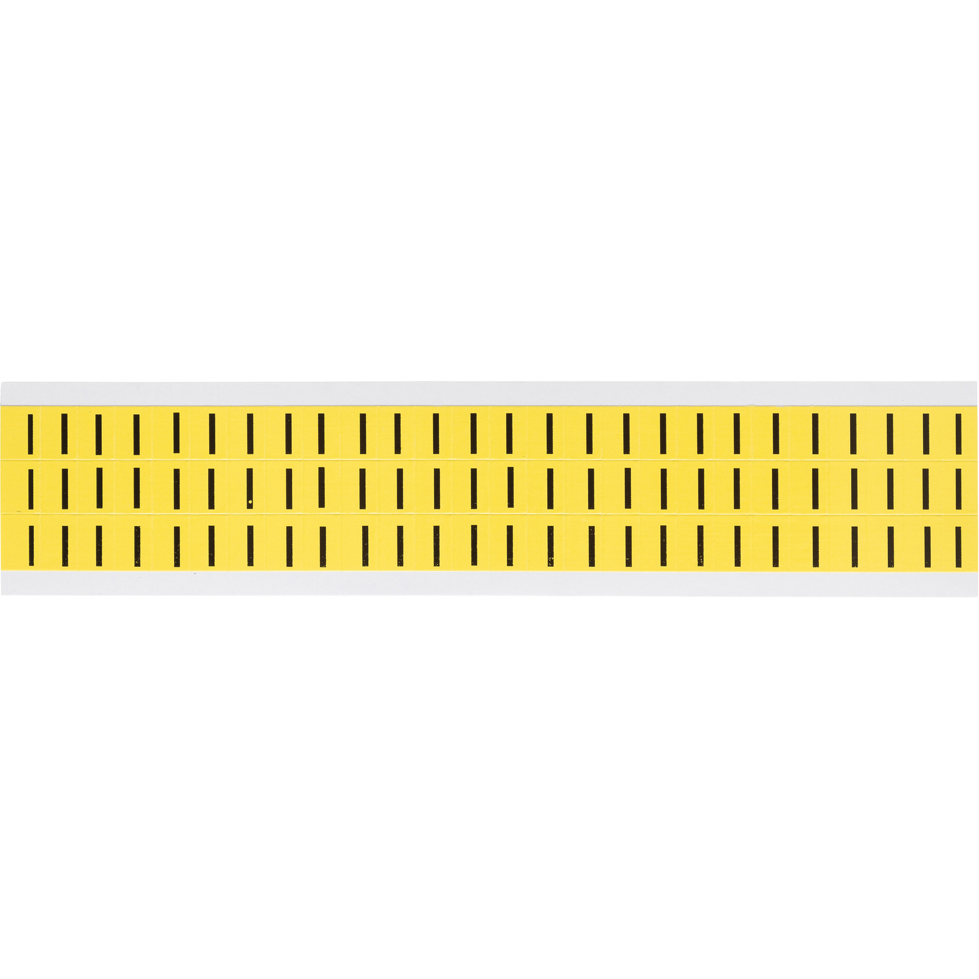Étiquettes de lettres et chiffres individuels, I, 3/8" h, Noir sur jaune