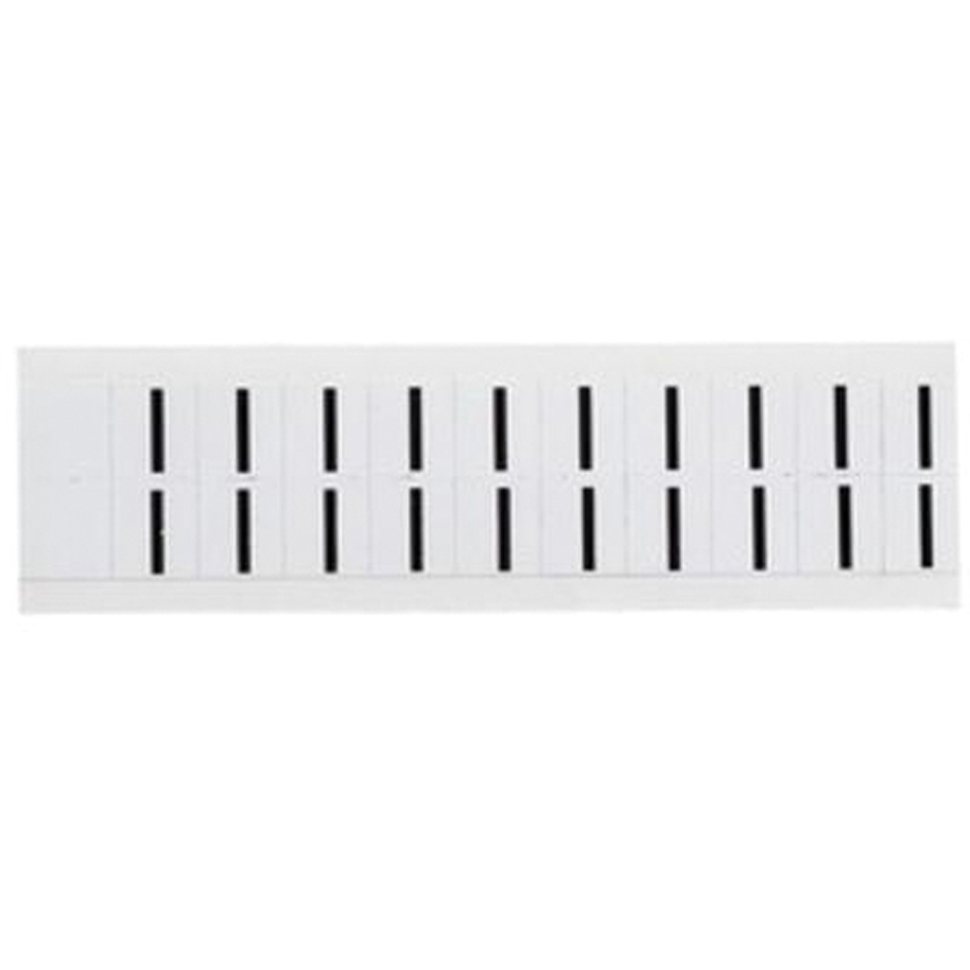 Étiquettes de lettres et chiffres individuels, I, 5/8" h, Noir sur blanc