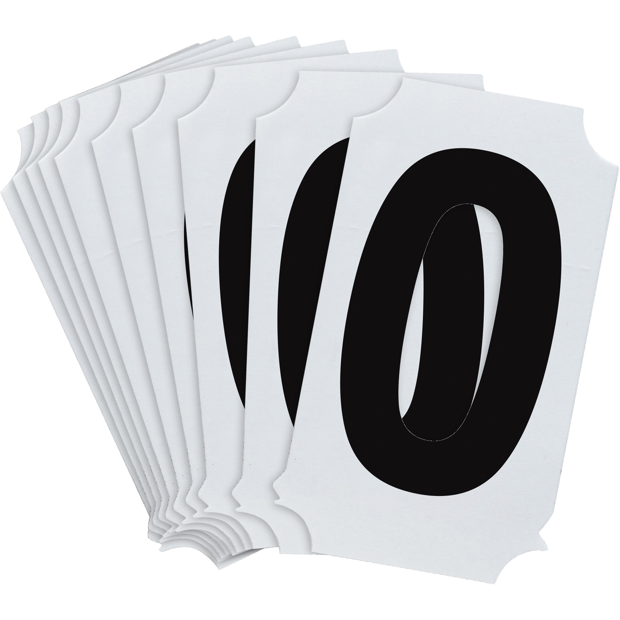 Étiquettes de lettres et chiffres individuels Quick-AlignMD, 0, 2" h, Noir