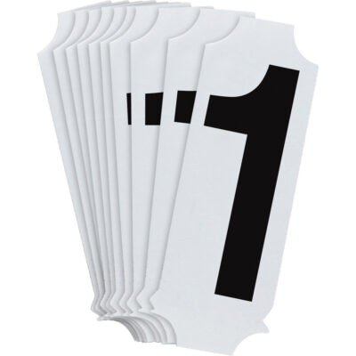 Étiquettes de lettres et chiffres individuels Quick-AlignMD, 1, 2" h, Noir