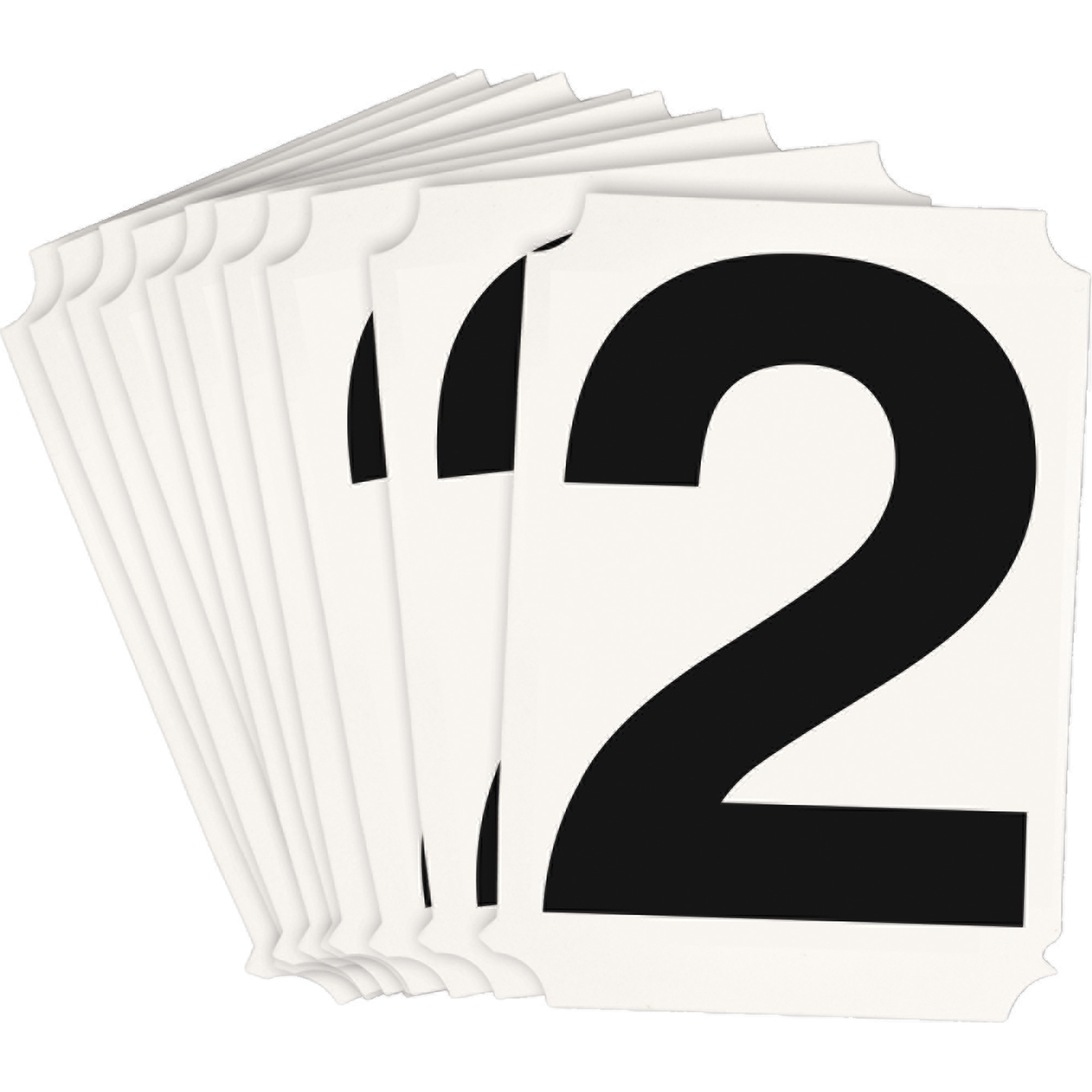 Étiquettes de lettres et chiffres individuels Quick-AlignMD, 2, 3" h, Noir