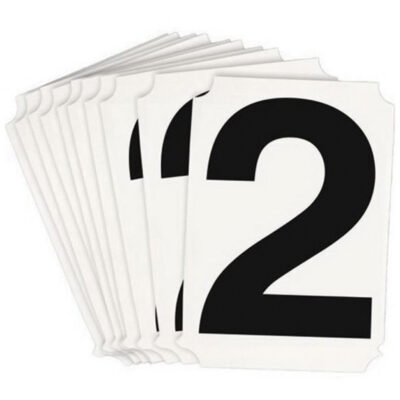 Étiquettes de lettres et chiffres individuels Quick-AlignMD, 2, 4" h, Noir