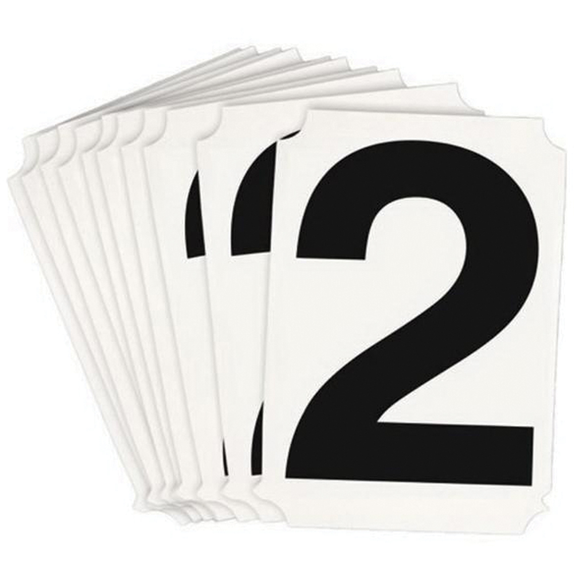 Étiquettes de lettres et chiffres individuels Quick-AlignMD, 2, 4" h, Noir