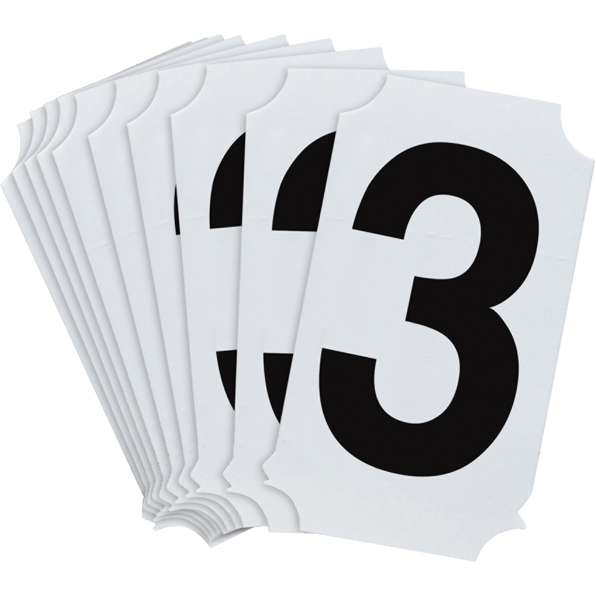 Étiquettes de lettres et chiffres individuels Quick-AlignMD, 3, 2" h, Noir