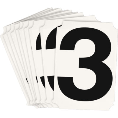 Étiquettes de lettres et chiffres individuels Quick-AlignMD, 3, 3" h, Noir
