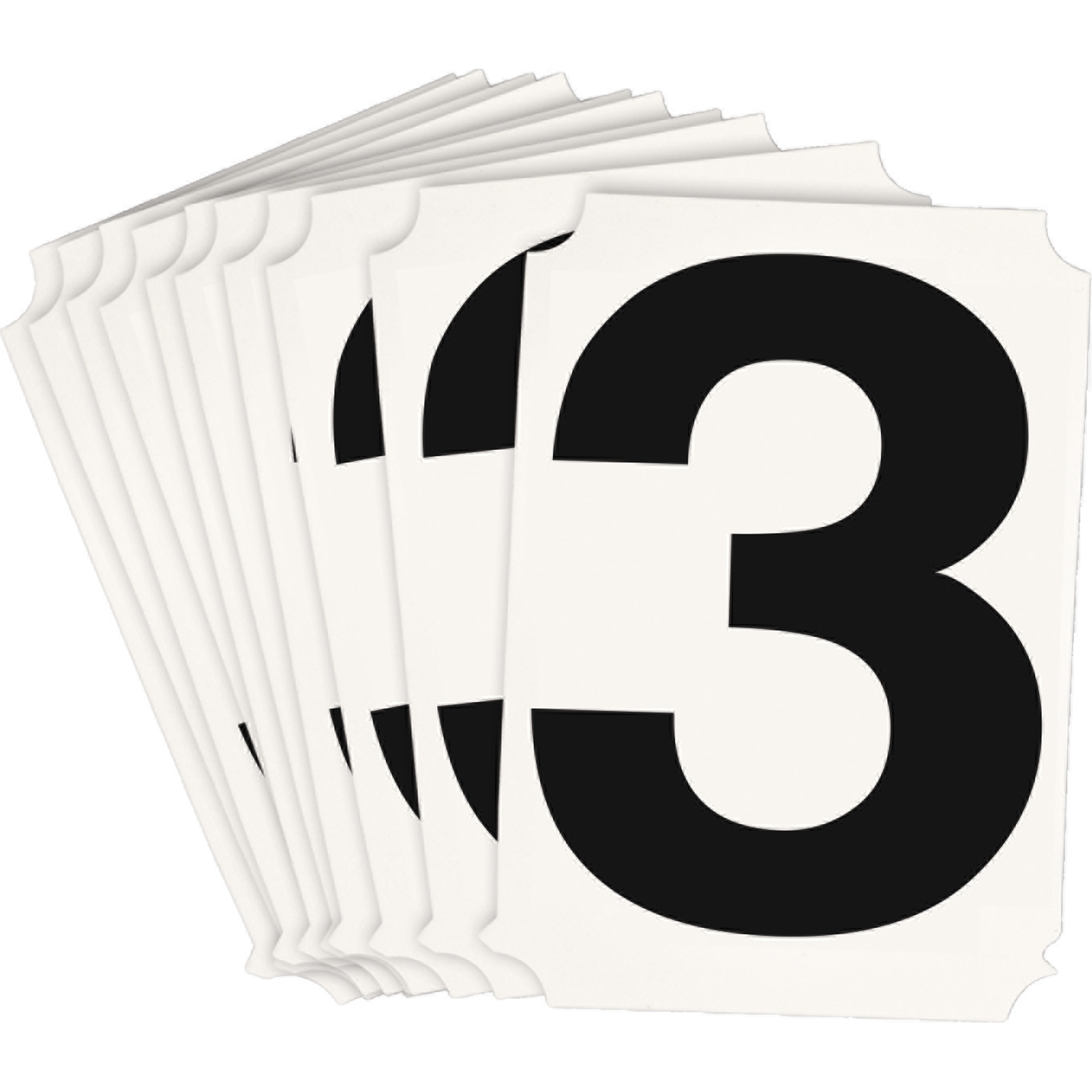 Étiquettes de lettres et chiffres individuels Quick-AlignMD, 3, 3" h, Noir