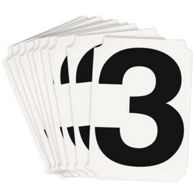 Étiquettes de lettres et chiffres individuels Quick-AlignMD, 3, 4" h, Noir
