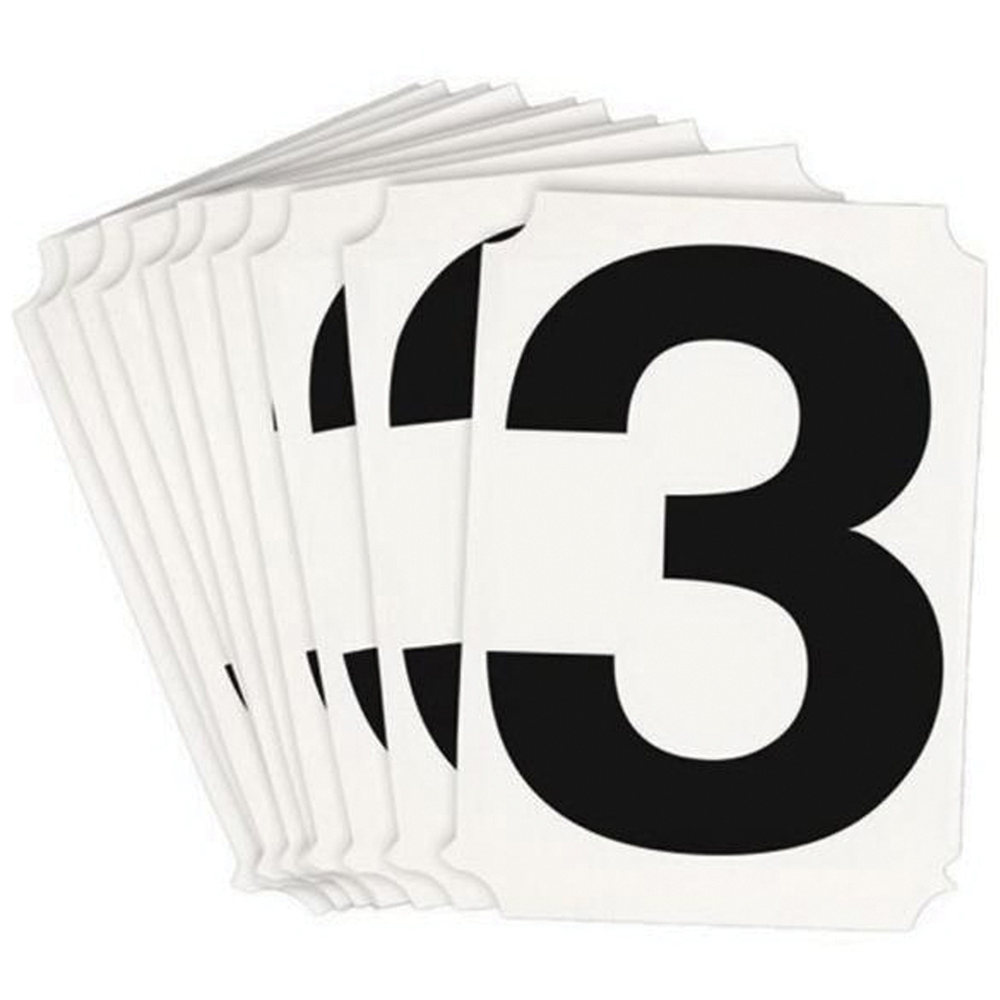 Étiquettes de lettres et chiffres individuels Quick-AlignMD, 3, 4" h, Noir