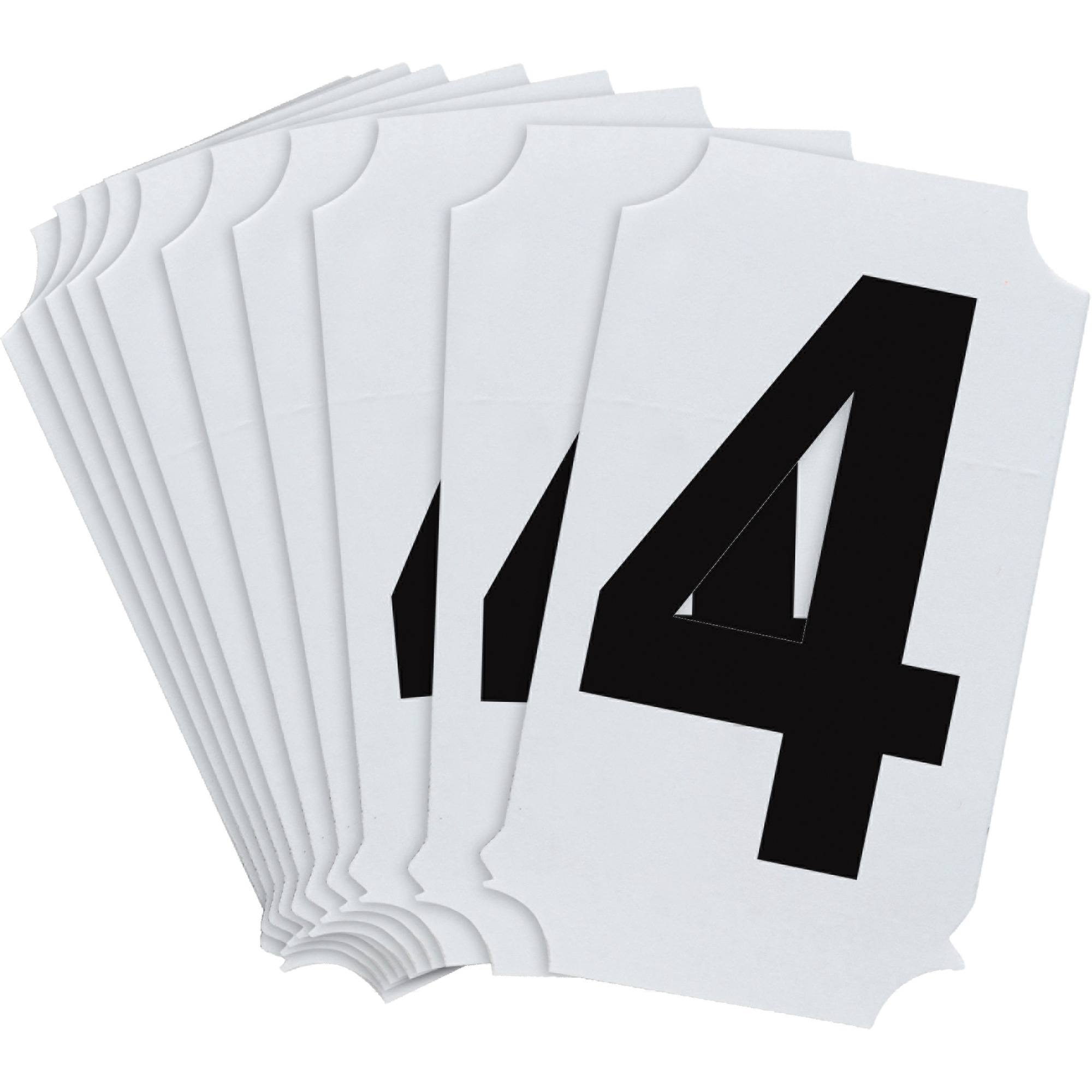 Étiquettes de lettres et chiffres individuels Quick-AlignMD, 4, 2" h, Noir