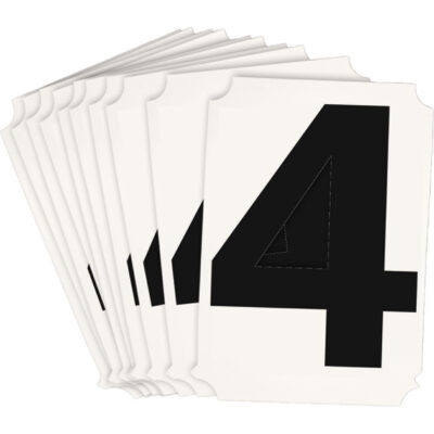 Étiquettes de lettres et chiffres individuels Quick-AlignMD, 4, 3" h, Noir