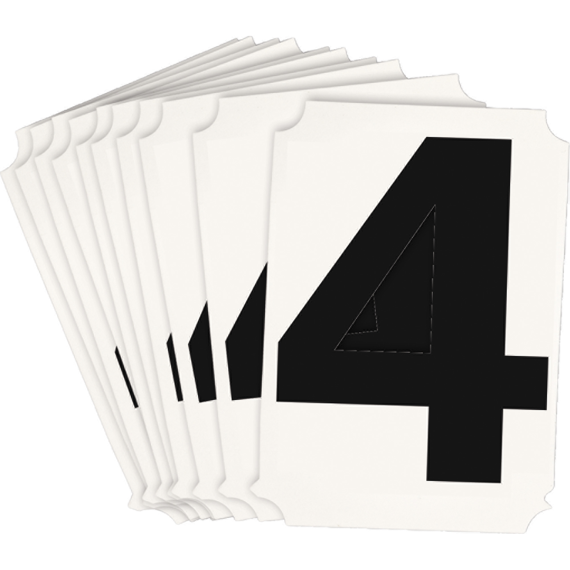 Étiquettes de lettres et chiffres individuels Quick-AlignMD, 4, 3" h, Noir