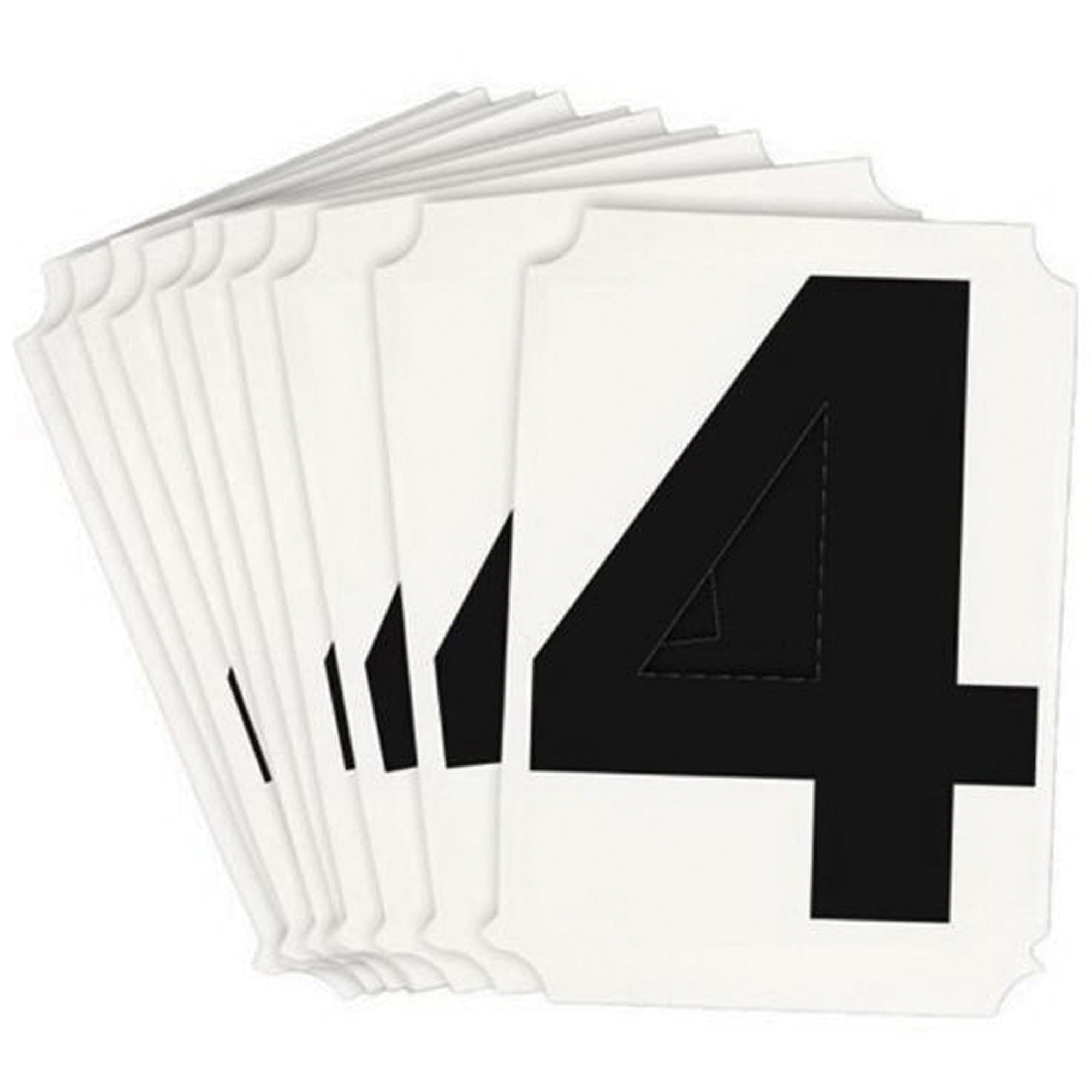 Étiquettes de lettres et chiffres individuels Quick-AlignMD, 4, 4" h, Noir