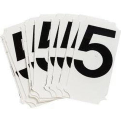 Étiquettes de lettres et chiffres individuels Quick-AlignMD, 5, 1-1/2" h, Noir