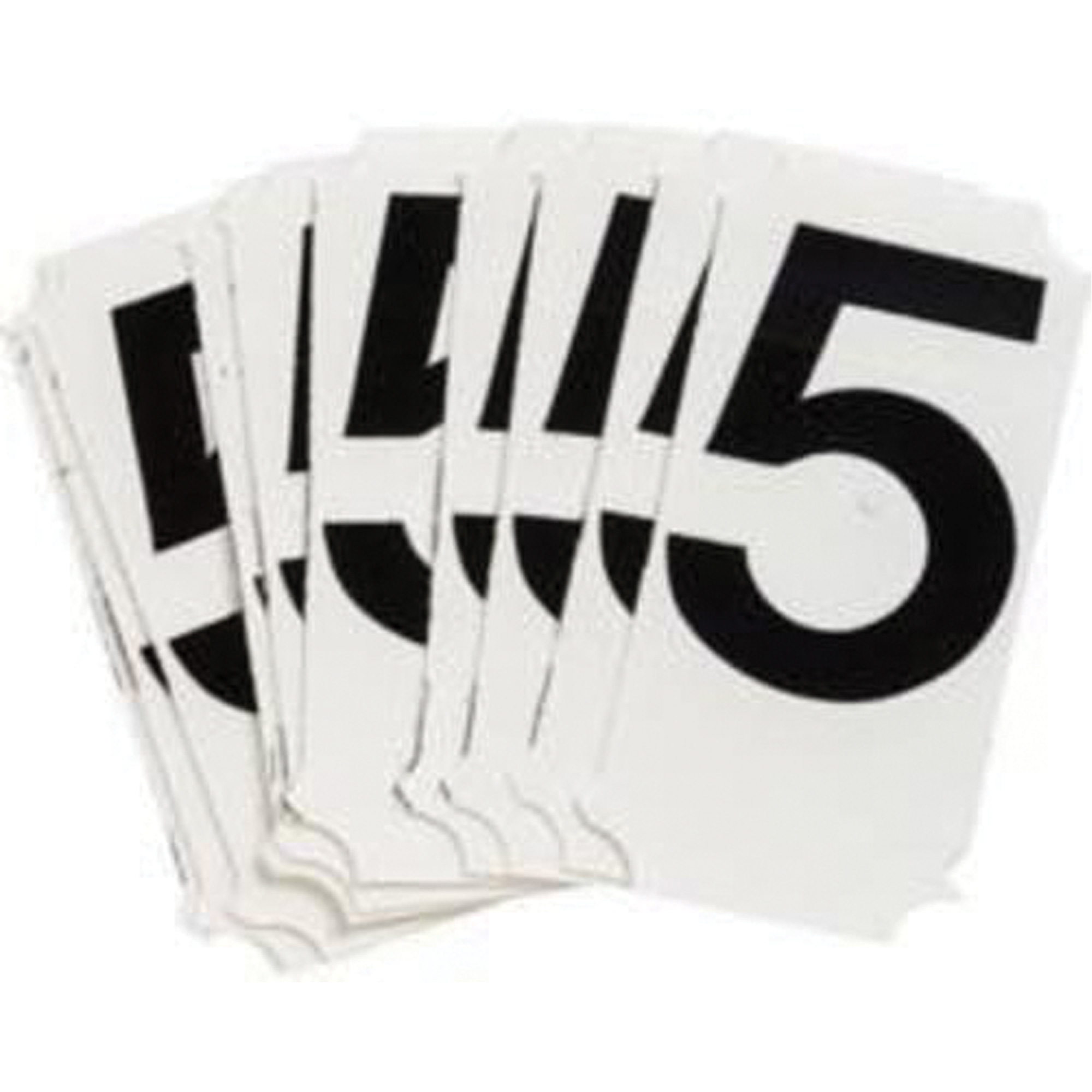 Étiquettes de lettres et chiffres individuels Quick-AlignMD, 5, 1-1/2" h, Noir