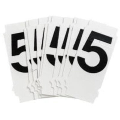 Étiquettes de lettres et chiffres individuels Quick-AlignMD, 5, 1" h, Noir