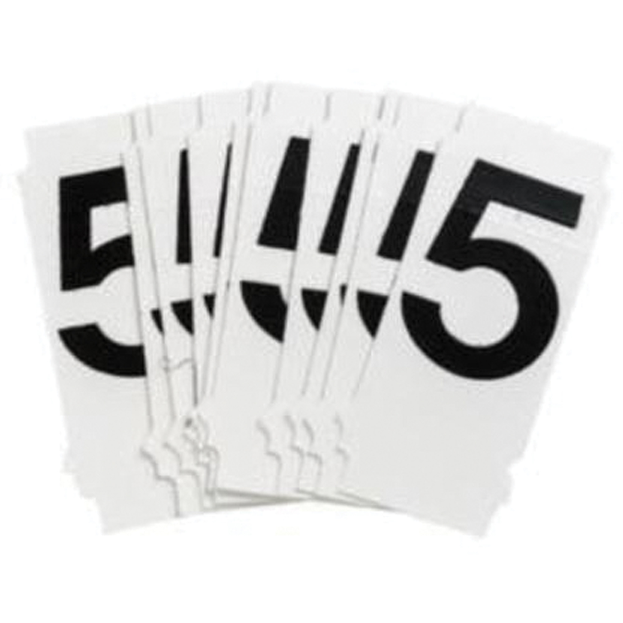 Étiquettes de lettres et chiffres individuels Quick-AlignMD, 5, 1" h, Noir