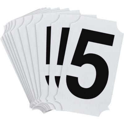 Étiquettes de lettres et chiffres individuels Quick-AlignMD, 5, 2" h, Noir