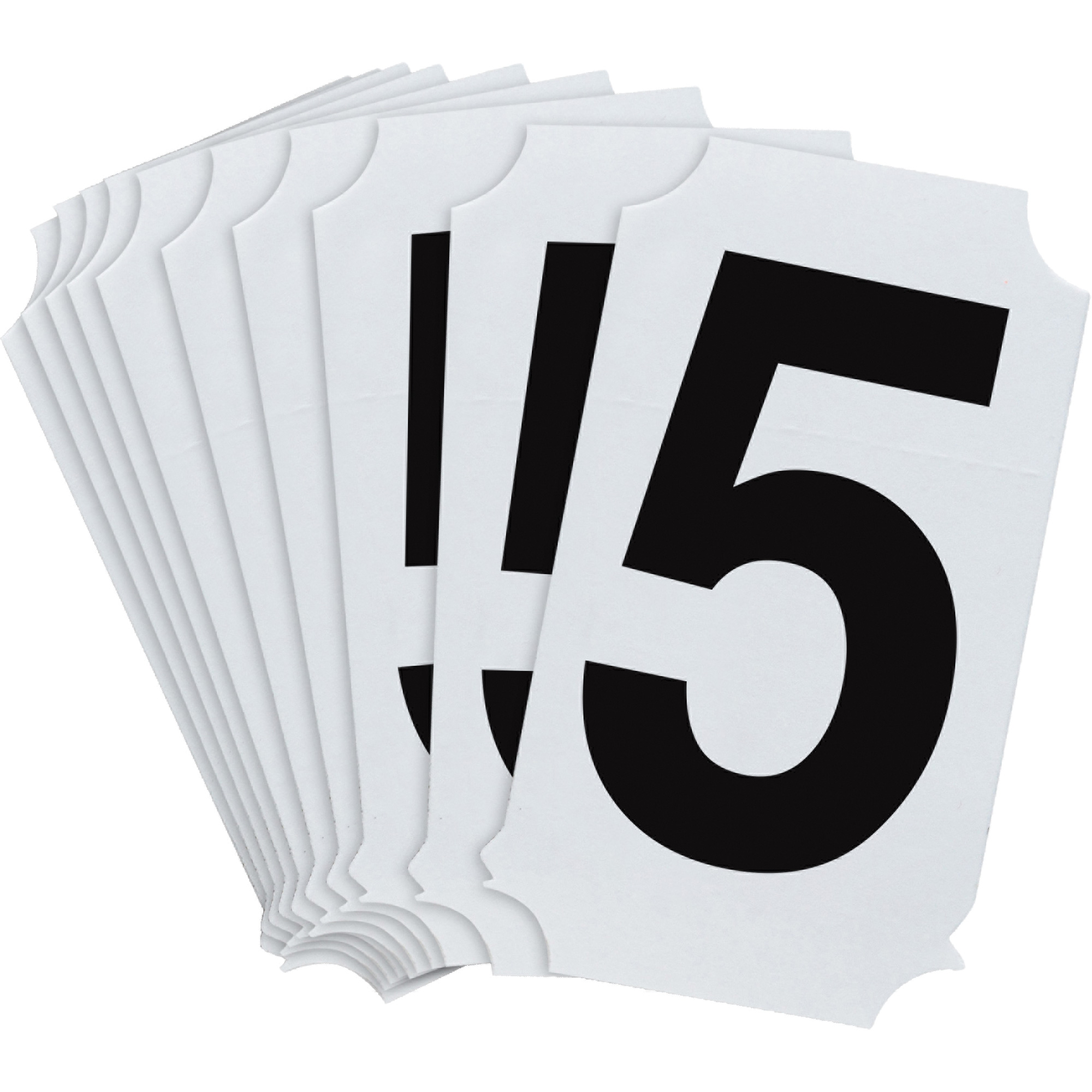 Étiquettes de lettres et chiffres individuels Quick-AlignMD, 5, 2" h, Noir