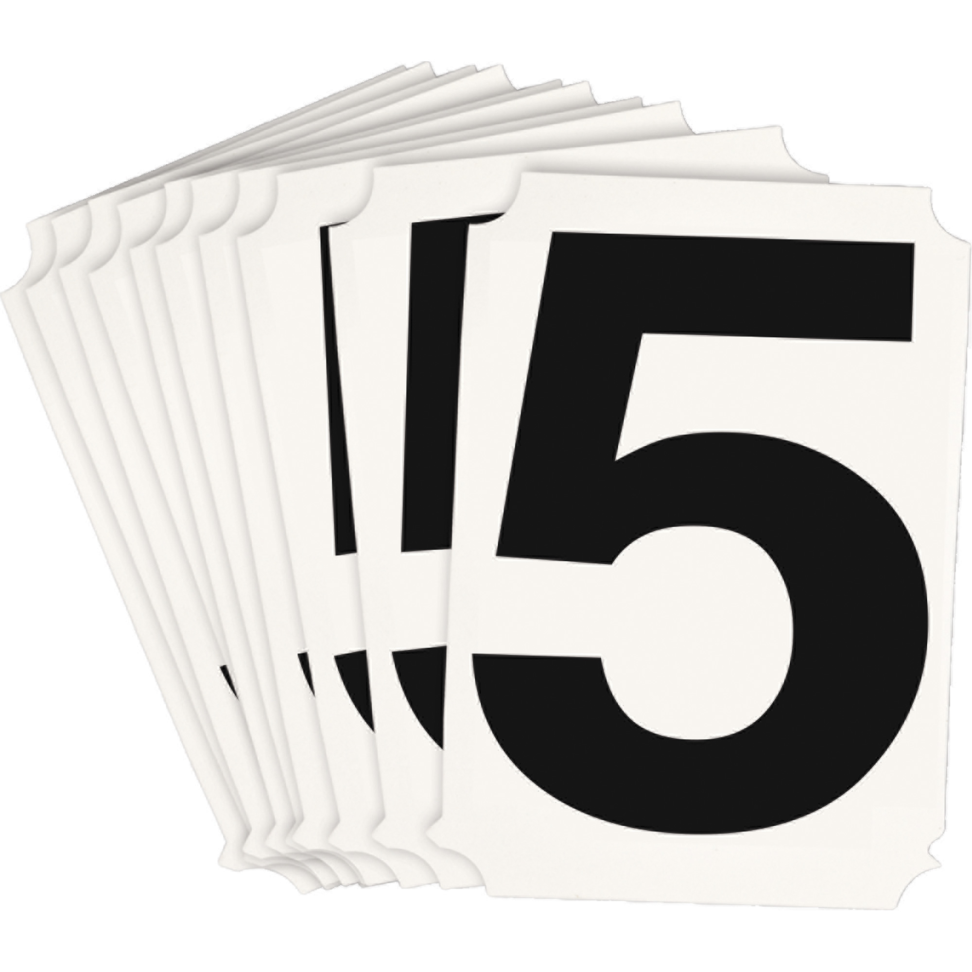 Étiquettes de lettres et chiffres individuels Quick-AlignMD, 5, 3" h, Noir