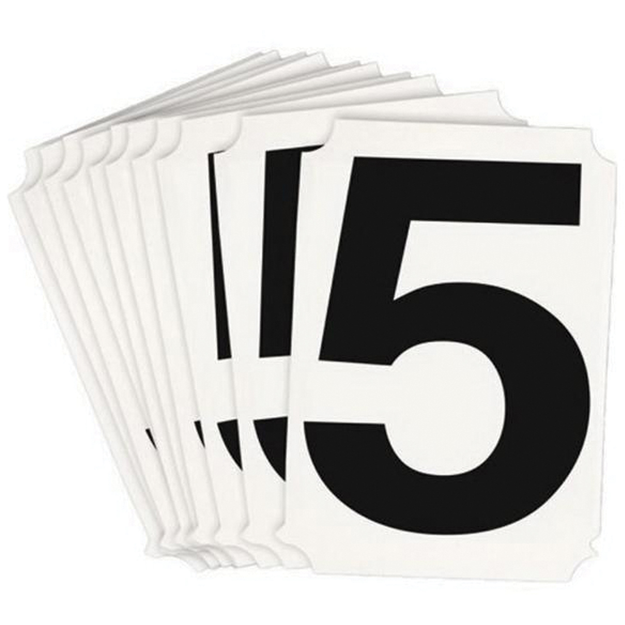 Étiquettes de lettres et chiffres individuels Quick-AlignMD, 5, 4" h, Noir